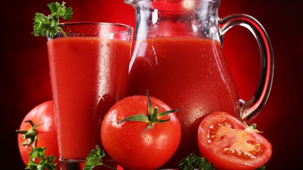 Kuchsiz pankreatit uchun yangi siqilgan pomidor sharbati foydalidir